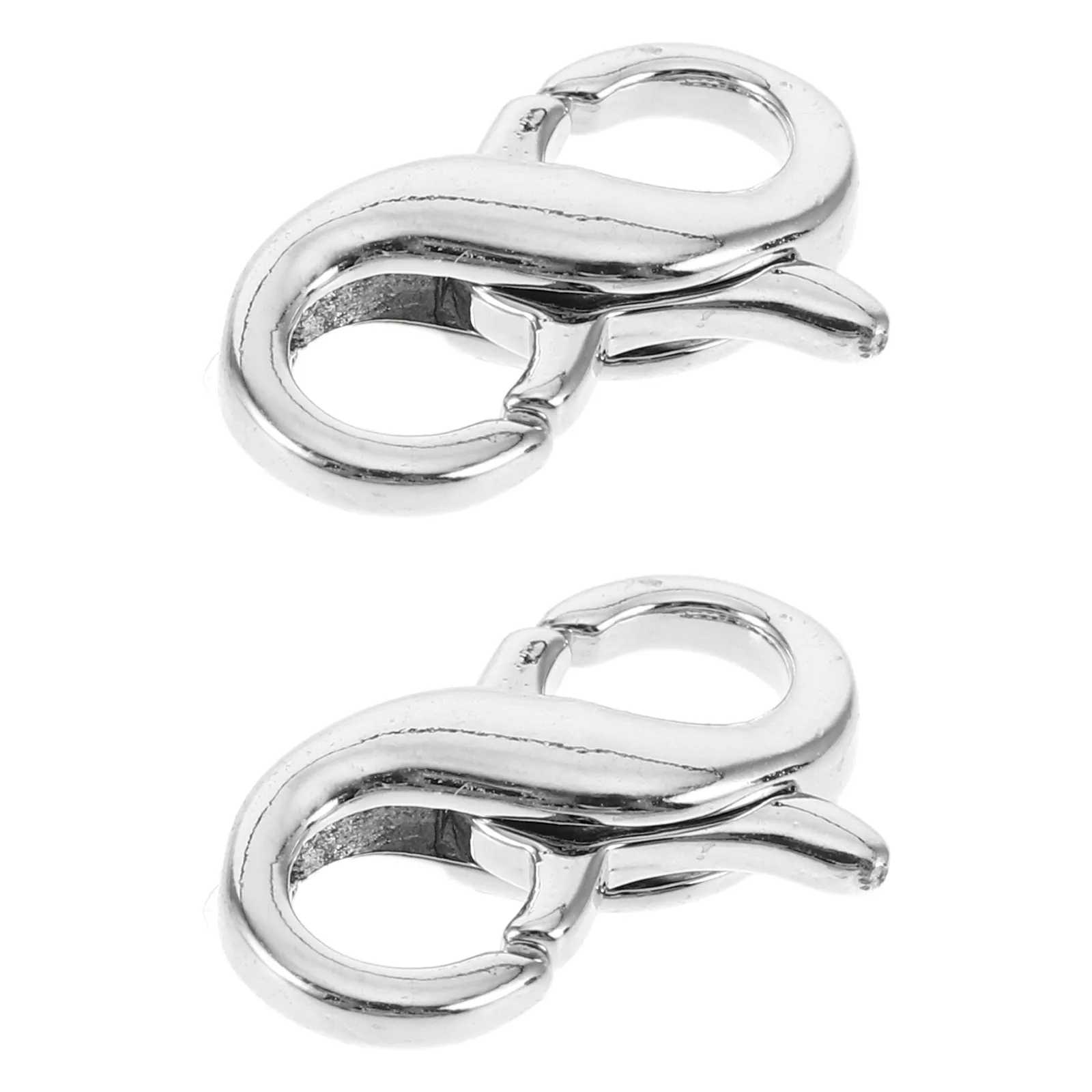 

2Pcs Figure Eight Spring Lock Metal Clasp Durable Jewelry Clasps for Bracelet Necklace DIY Projects Necklace Clip