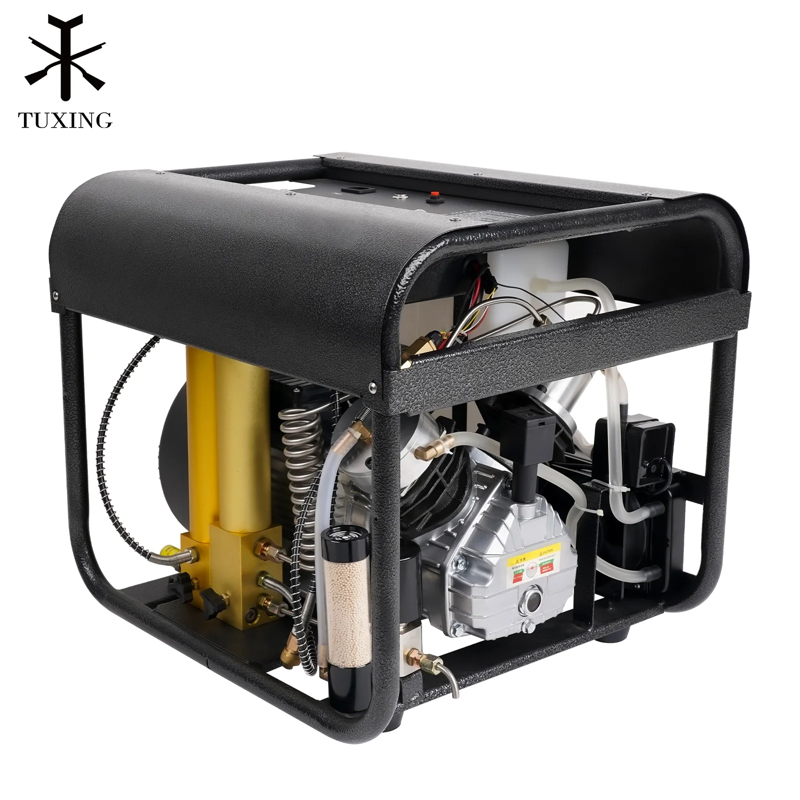 LCD Screen Auto Purge Double Cylinder High Pressure 300bar 30mpa 110V Scuba Diving  Breathing Air Compressor