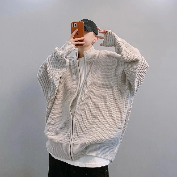 

Мужской вязаный свитер большого размера с круглым вырезом, имитация меха оленя/норки, осенне-зимний, свободный крой, длинный рукав, цветной верх