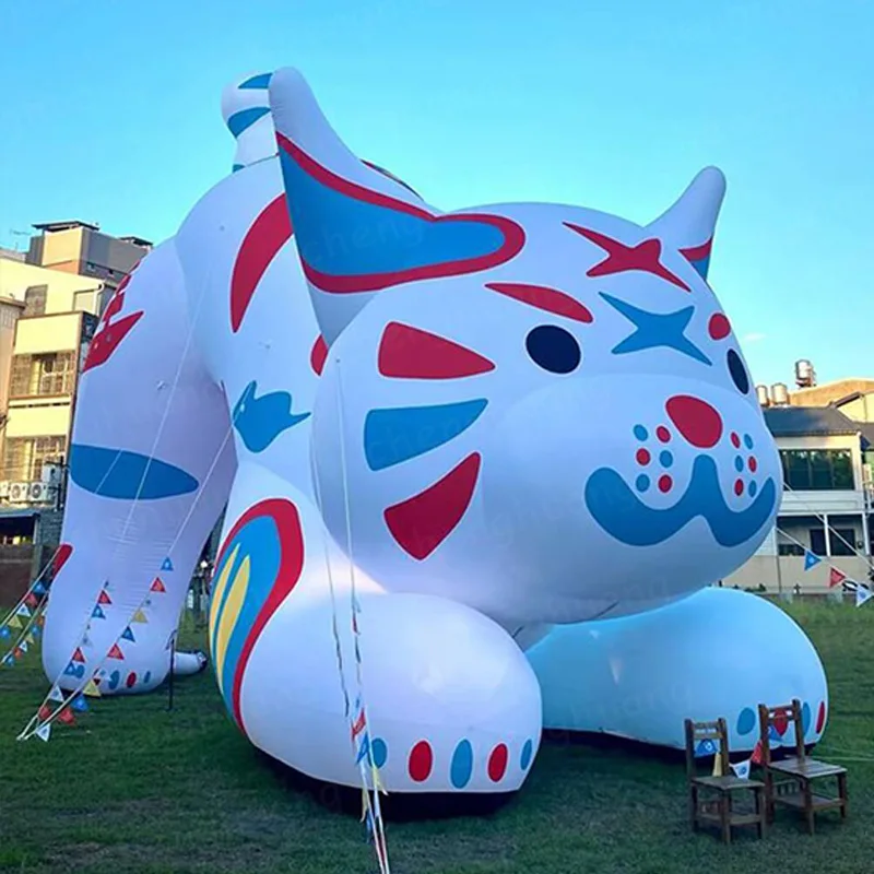 

Inflatable graffiti cat, animal air model, with blower, outdoor grassland activity decoration prop