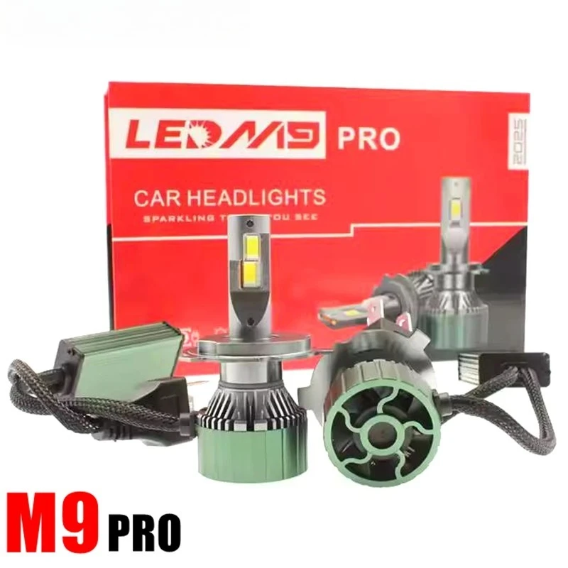 

M9 pro 130W 12000LM LED Headlight Bulb H4 9005 H11 H7 CSP Diode 6000K Turbo Headlamp 12V High Brightness Auto Lighting Upgrade