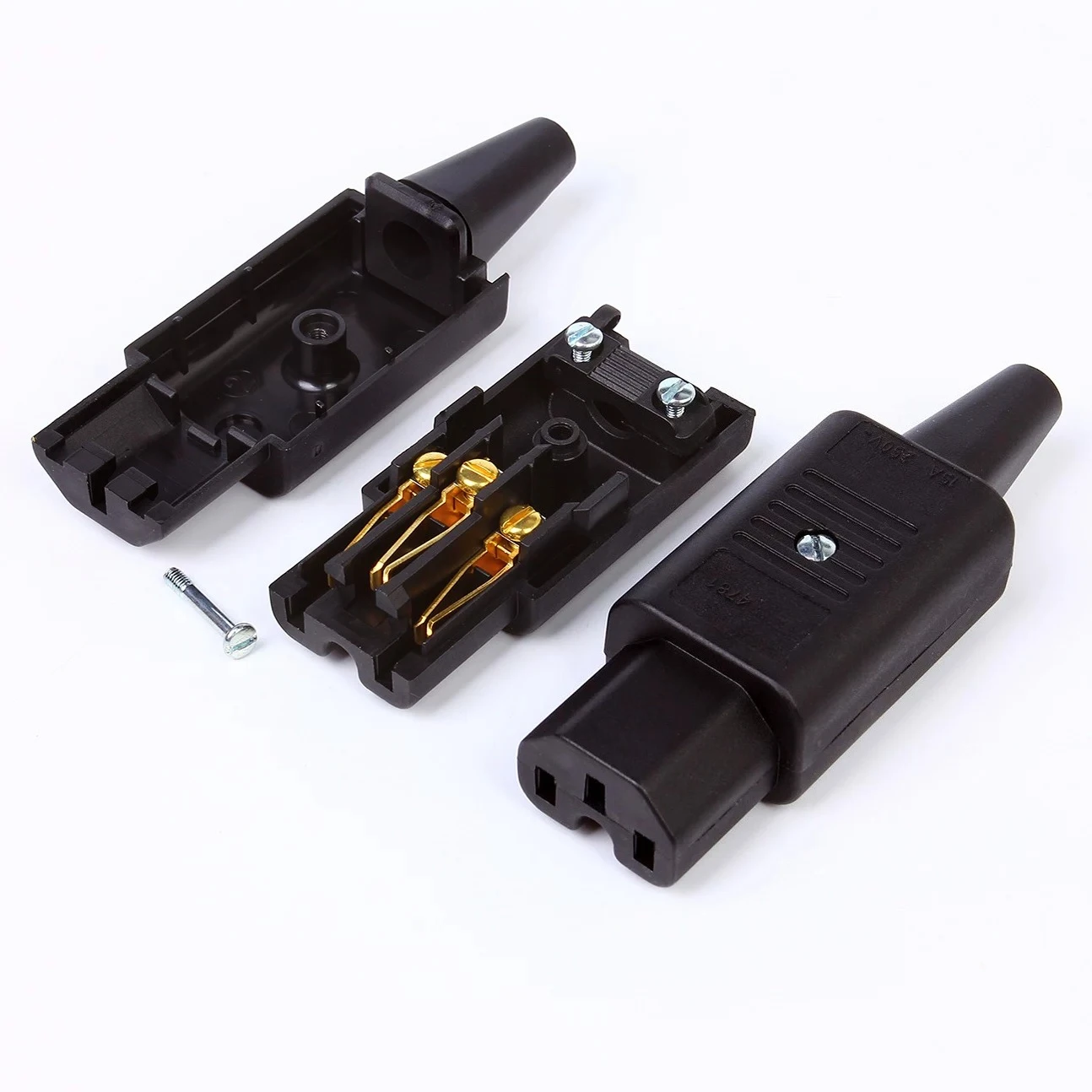 IEC Rewireable Power Inlet Socket, Compatible with Schurter 4781 4782 4785 HiFi Audio Power Connector