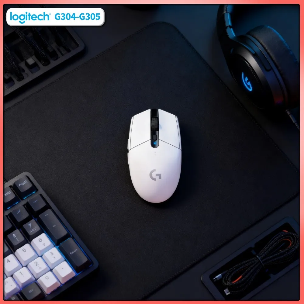 High Precision G305 Wireless Mouse, 12000 DPI HERO Sensor, 6 Programmable Buttons, 250h Battery, Logitech PC Mac Seamless Tool
