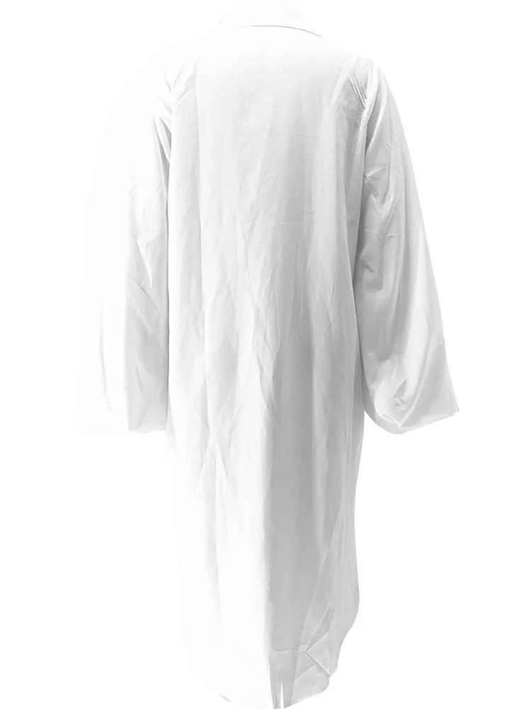 Doyerl Lanterna Camicia a maniche lunghe Abito Donna Abiti autunnali 2025 Colletto rovesciato Bottoni con spacco laterale Abiti midi da club vestibilità ampia