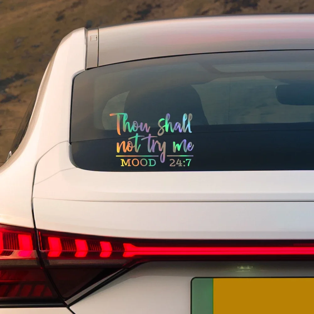 

Thou Shall Not Try Me Mood Car Sticker Window Funny Self-Adhesive Self-adhesive Vinyl Decal Trucks Pickup Decoration Accessories