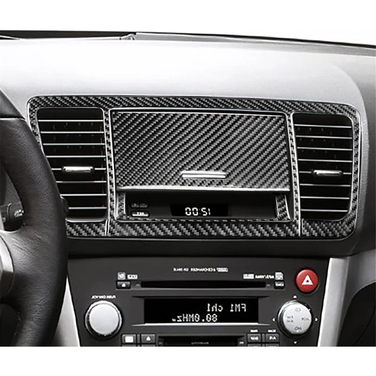 

MBX-tCarbon Fiber for Subaru Legacy/Outback 2005-2009 Center Console Navigator Panel Air Vent Trim Cover Interior