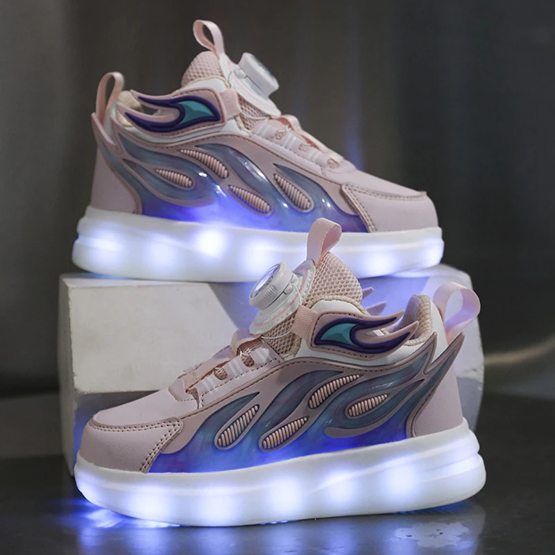 Kid Shoes Fahion Casual Lighted Boot Children Footwear Boy Girl Sneakers