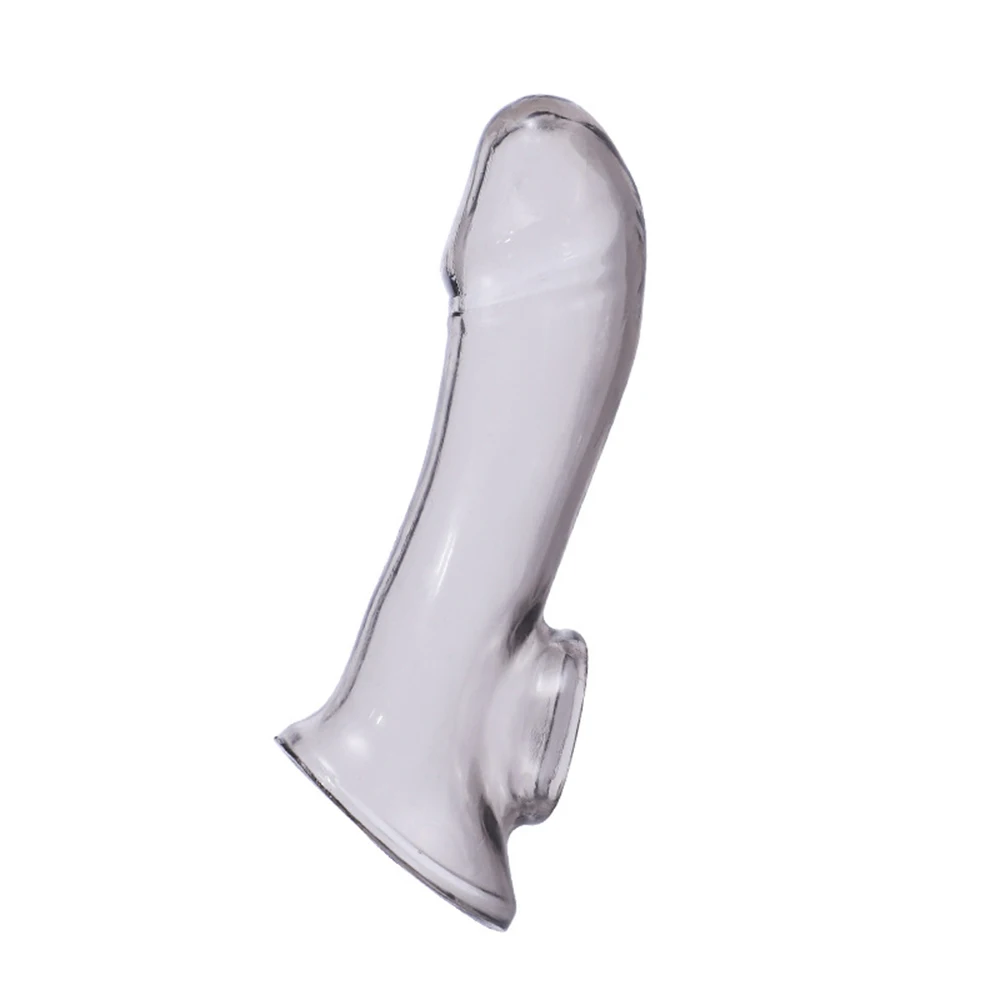 Reusable Penis Cock Rings Delay Ejaculation Penis Condom Dick Sleeve Glans Cover Enlargement Sex Toys For Men Chastity Sex Shop