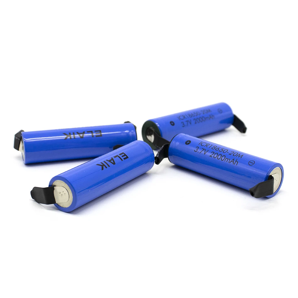 ICR18650-20M baterai isi ulang 3.7V 2000mAh 18650 baterai lithium-ion isi ulang senter lampu kuat + nikel DIY