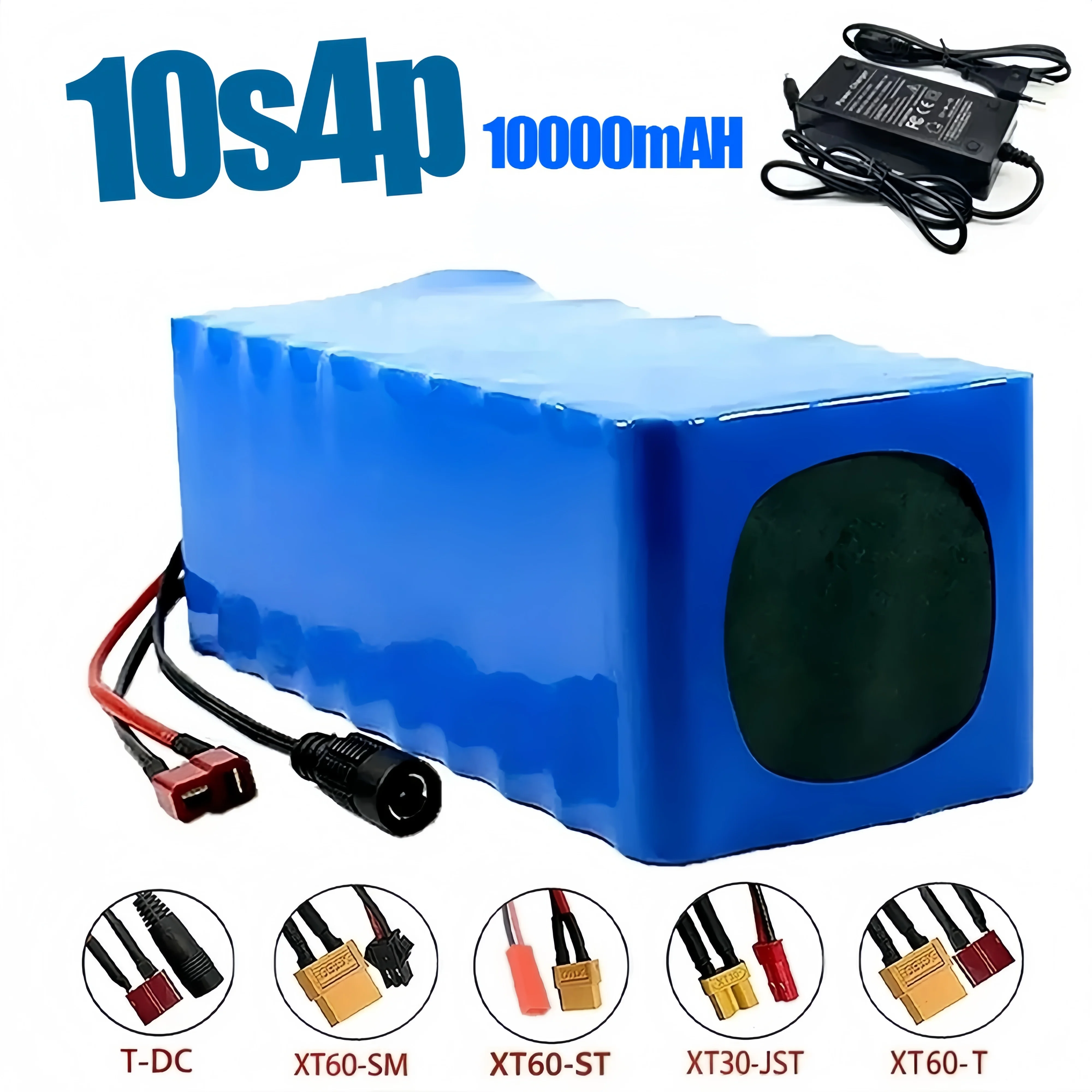

36V 42V 10S4P 100Ah 18650 High-Capacity Power 42V 750W 1000W Lithium Battery Pack For Electric Car Bicycle Scooter Belt 30A BMS