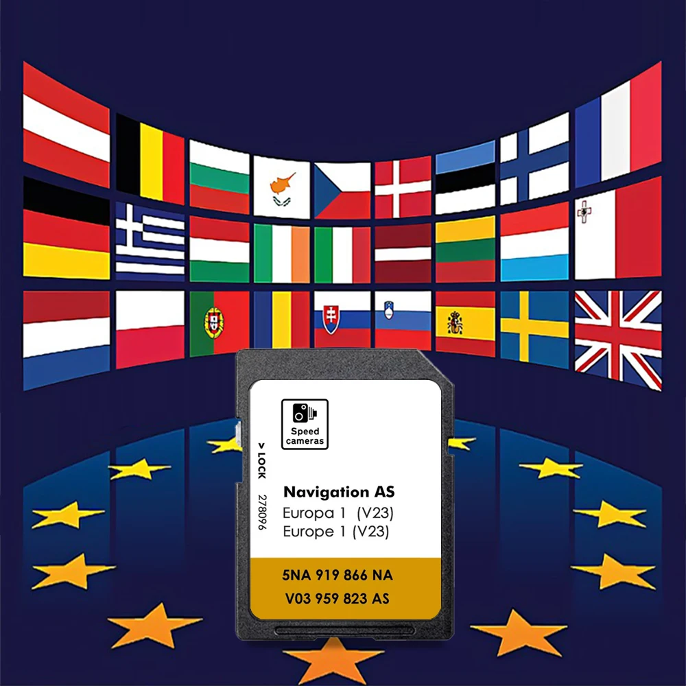 

Оригинальная SD-карта для VW Navi Navigation Data V22 Europe AS, обновление для открытия Media 2025 с бесплатным противотуманным покрытием