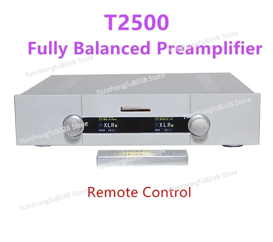 High-end T2500 Fully Balanced Remote Control HiFi Electronic Tube Preamplifier E88CC*2+ECC82*2,Signal Noise Ratio: 115dB