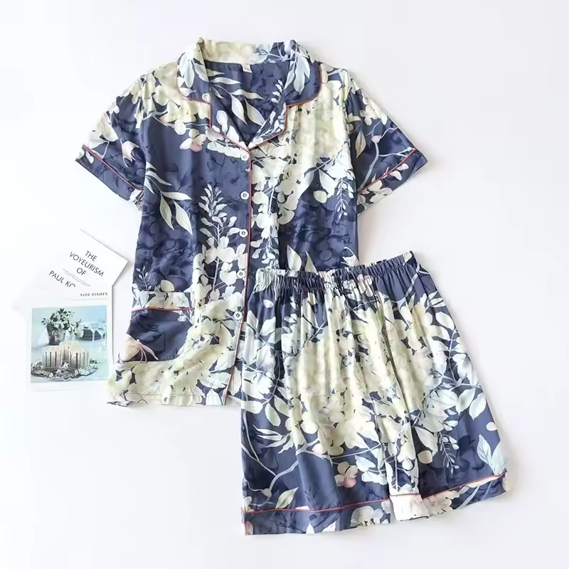 Spring / Summer New 100% viscose long-sleeved trousers ladies pajamas suit 3XL plus size long Sleepwear women's home Nightwear - Image 16