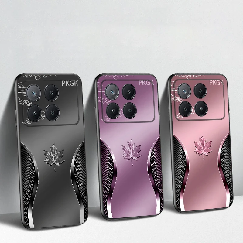 

Gradient maple leaf For Xiaomi Poco X7 M7 Pro 5G M5 X4Pro M4 6 4G C65 75 F6 F5 X6 5 7 X5 F7 Ultra M5S 4Pro 5G soft phone case