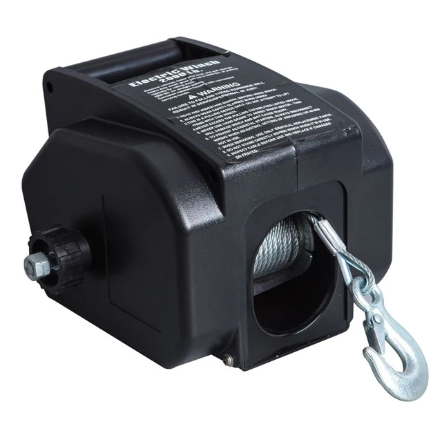 Boat Anchor Winch, 12V DC 50A, Portable Wire Rope Puller, Marine Grade Hardware, for Marine Yacht Fishing Boat Saltwater Mooring