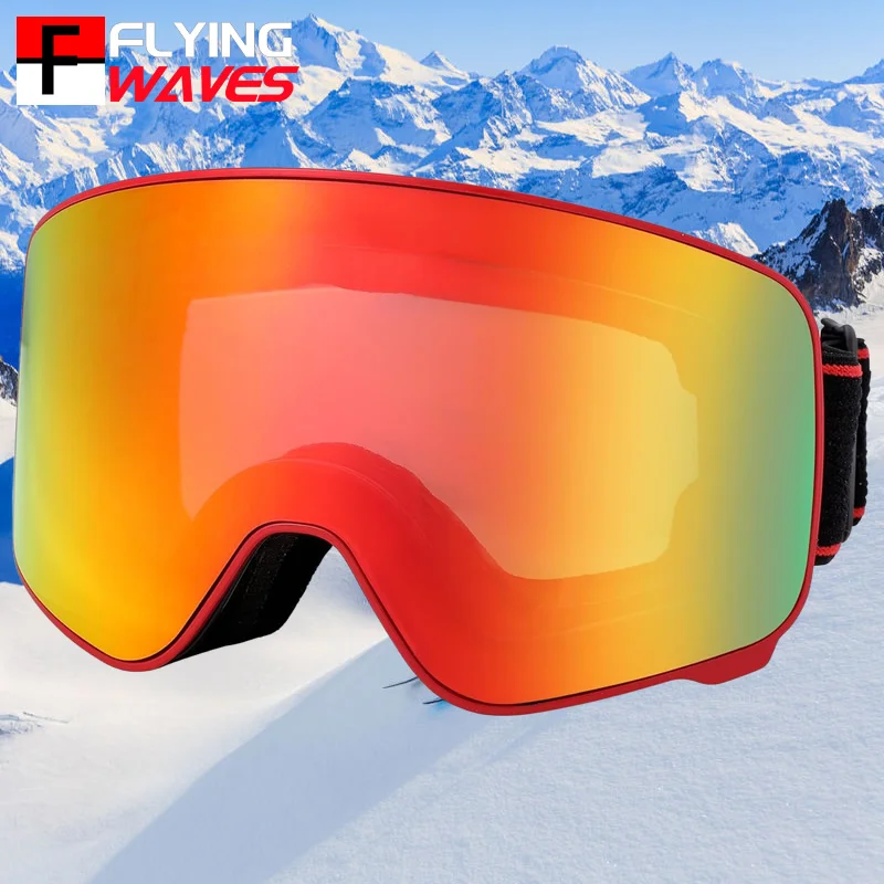 

Kids Large Frame Ski Goggles OTG Snow Snowboard Goggles Doulbel-layer HD Anti-fog Lens for Boys Girls 5-14 Years Old