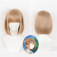 Anime Blue Box Chinatsu Kano Cosplay Wig Light Brown Short Hair Ao No Hako Taiki Inomata Halloween Party for Women Props