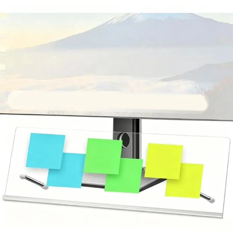 Y1UB Clear Acrylic Monitor Note Stand for Desk Reminder and Reminder Sheet Note Cards