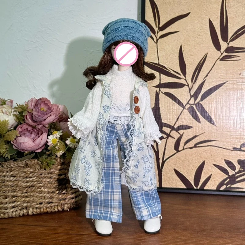 Vêtements d'automne pour poupée BJD 30cm, costume adapté à la poupée 1/6, ensemble jupe pull, accessoires de déguisement pour enfants