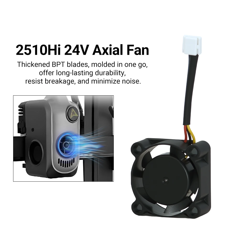 

Аксессуары для 3D-принтеров для осевого вентилятора HI 2510, 24 В постоянного тока, 12000 об/мин, двойные шарикоподшипники для повышения долговечности для обновления 3D-принтера