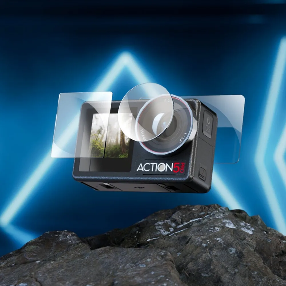 Защитная пленка для объектива, совместимая с DJI Osmo Action 5 Pro (2 комплекта)