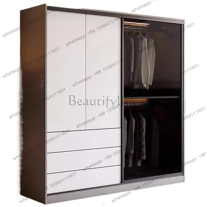 Factory Direct Storage Cabinet Wardrobes Door Hanger Clothes Organizer Heavy Duty Wardrobes Sliding Nordic Armarios Dormitorio H