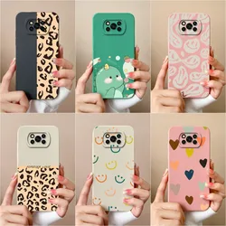 Case Cover For Xiaomi Poco X3 Pro NFC GT X3nfc Coque Leopard Print Pattern Liquid Soft Silicone Shockproof Phone Bags Funda Capa