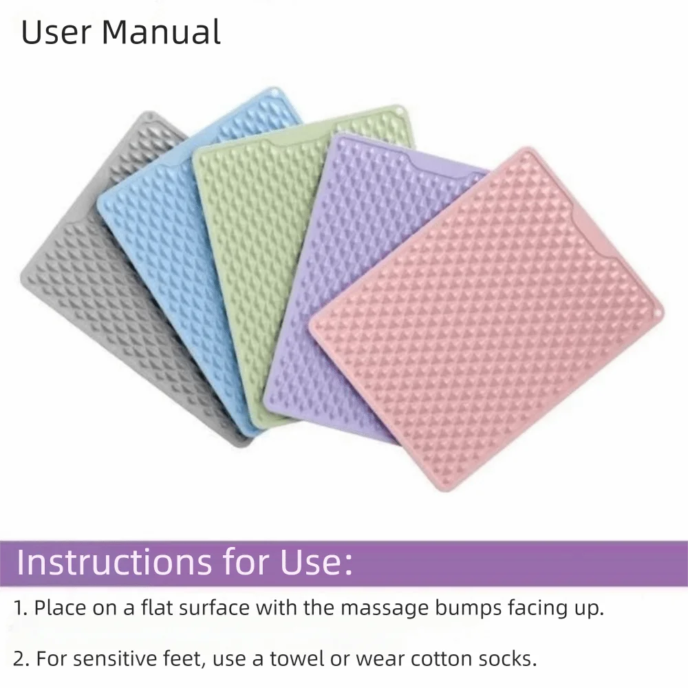 Durable Silicone Jogging Massage Pad Double-sided Thickened Foot Massage Pad Non-slip Soft Acupressure Board Fitness