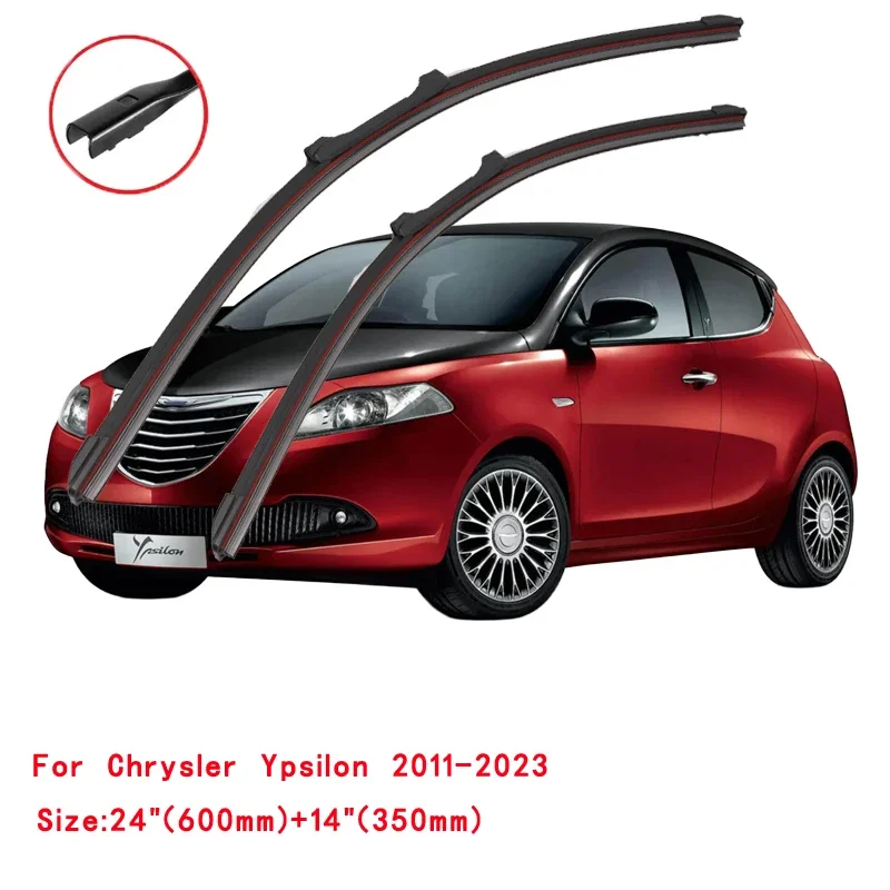 For Chrysler Ypsilon Hatchback 2011 2012 2013 2014 2015 2016 2018 2019 2020 2021 2022 Double Rubber Car Windshield Wiper Blade