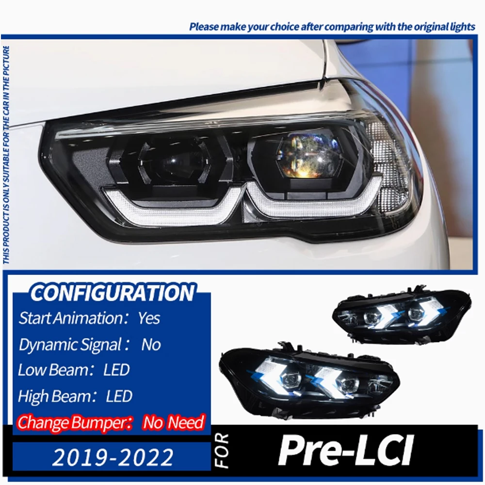 

One Pair Car Headlight for BMW X5 G05 2019-2022 Headlamps High Low Beam Headlight Assembly LED Headlight Plug and Play