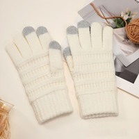 Women's Fashion Touchscreen Knitted Gloves Cold proof Thicken Thermal Gloves Windproof Warm Gloves Autumn Winter