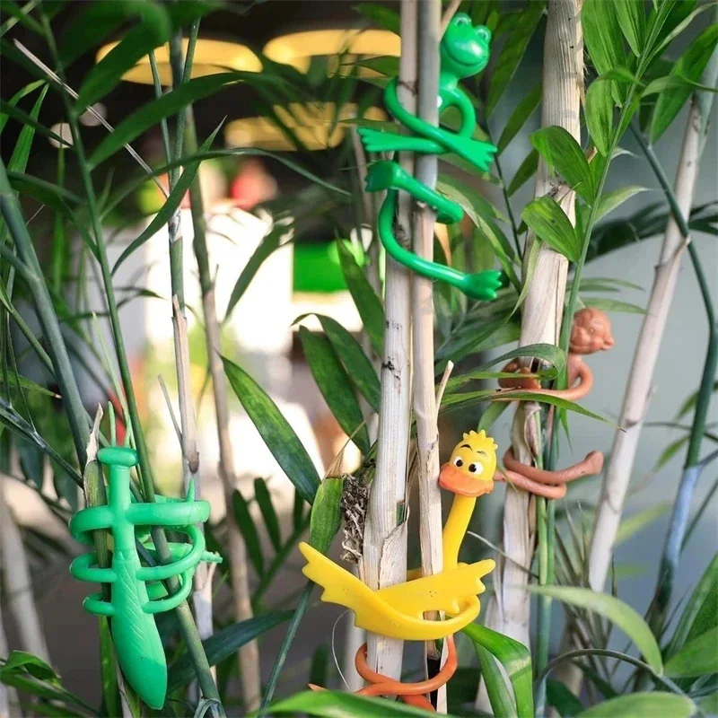 3pcs Plastic Plant Animal Supports Garden Adjustable Plant Holders For Potted Plants Balcony Home Decor Perfect For Gardeners