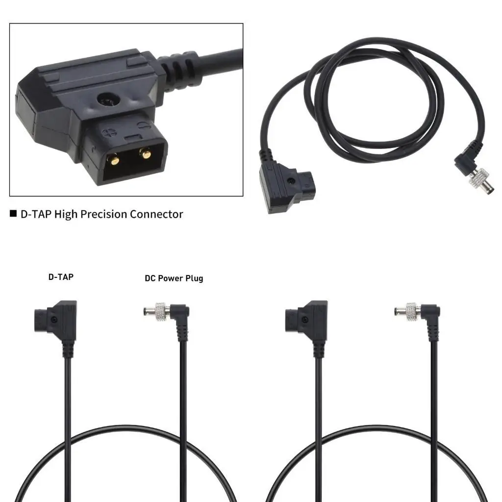 Y1UB D-Tap to Locking DC2.1/2.5mm Power Conversion Cable Dtap Male Adapter Cable