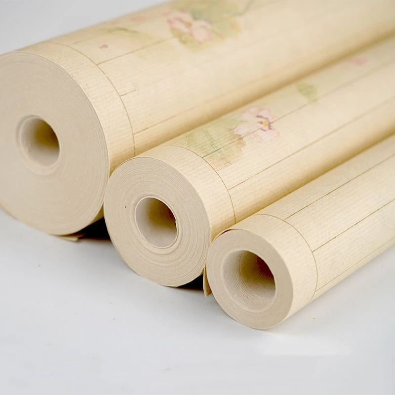 Chinese Style Long Scroll Xuan Paper Retro Brush Calligraphy Regular Script Half Ripe Rice Paper Creative Gridding Xuan Paper