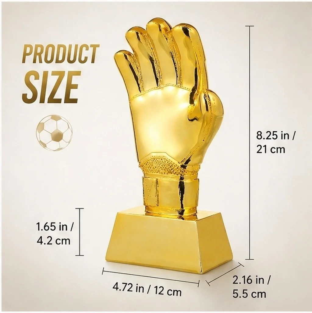Football Trophy Award for Halloween Christmas New Year – ABS Plastic Soccer Goalkeeper Trophy Accessories