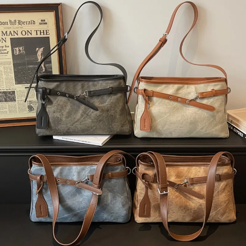 Vintage Style Tote Bag Solid Color Simple Luxury Also A Perfect Unique And Chic Diaper Bag For The Modern Lady