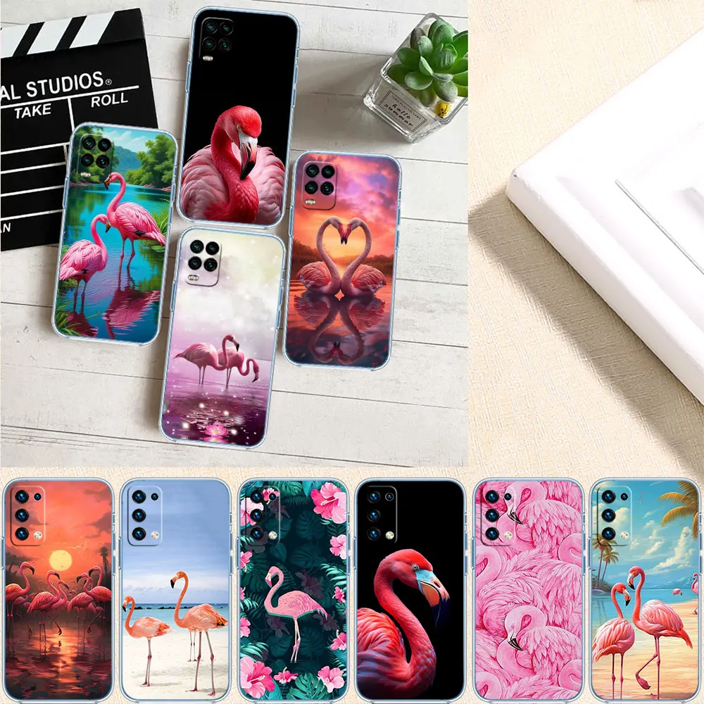 Funda de teléfono DK16 Flamingos Pink Bird para LG K22 K30 K40 K40S K41 K42 K50 K50S K51 K51S K52 K61 K62 K71 K92 Q60 Q61 V40 V50 V60