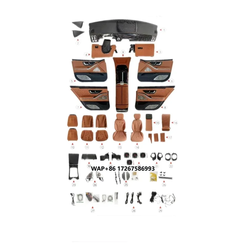 High Quality W221 to W223 Upgrade Lining Kit New Condition for Interior Space Transformation