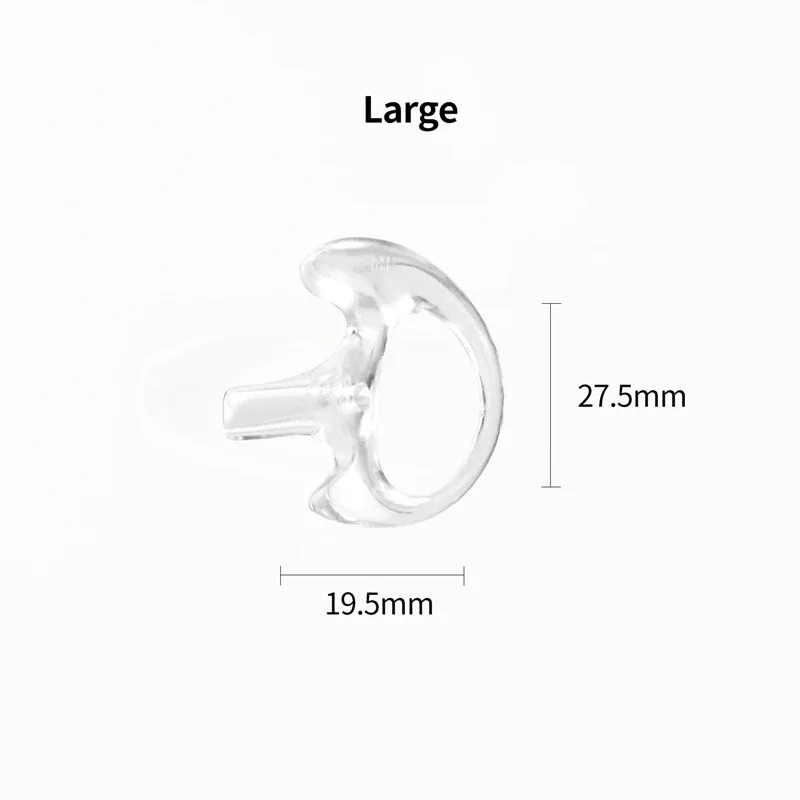 2Pcs Soft Ear Molds 2-Way Radio Earmold Replacement Earpiece Inserts for Acoustic Coil Tube Audio Kits Headphone Accessories