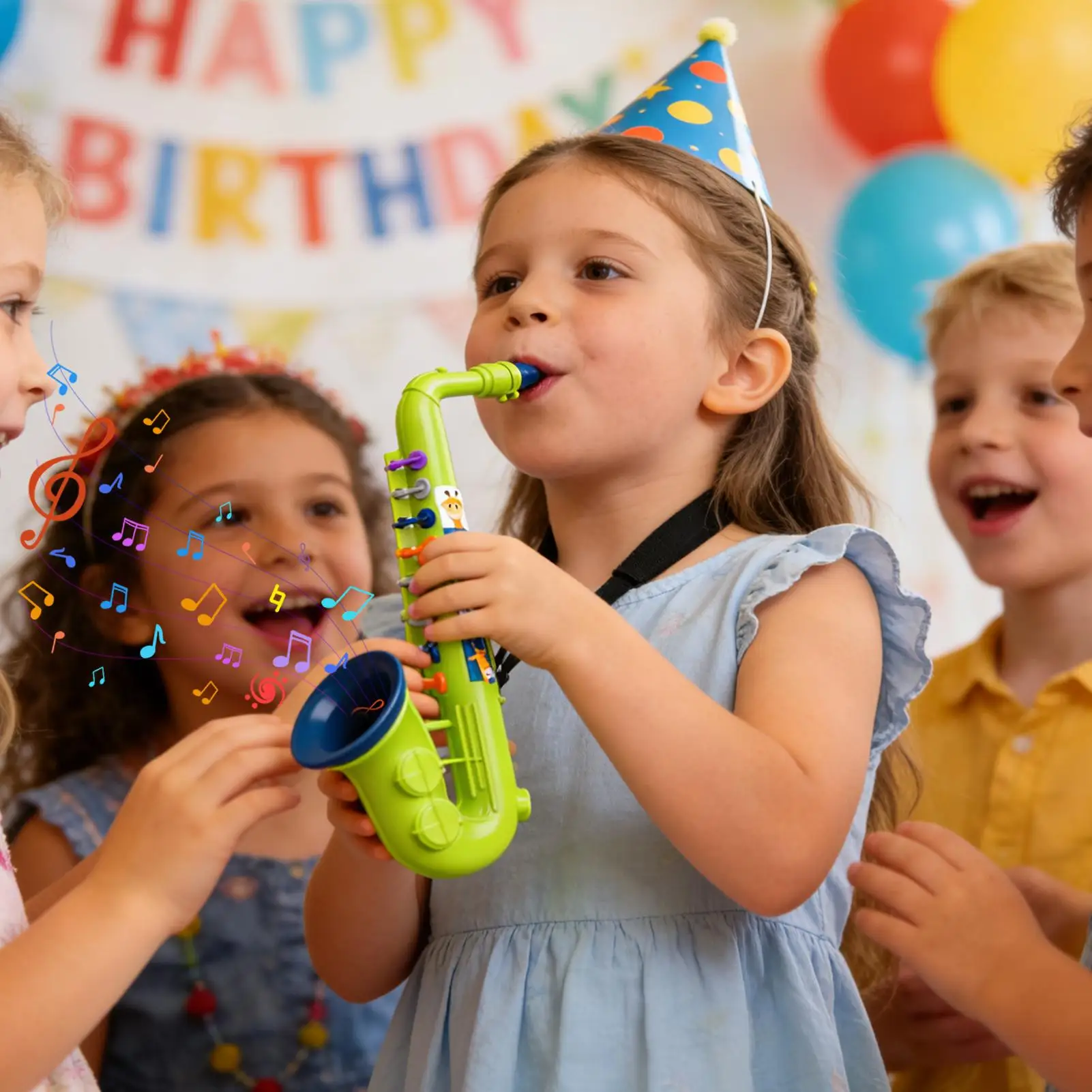 

Музыкальный саксофон для детей, портативный 8-клавишный образовательный детский обучающий музыкальный саксофон для раннего образования, музыкальные учебные пособия