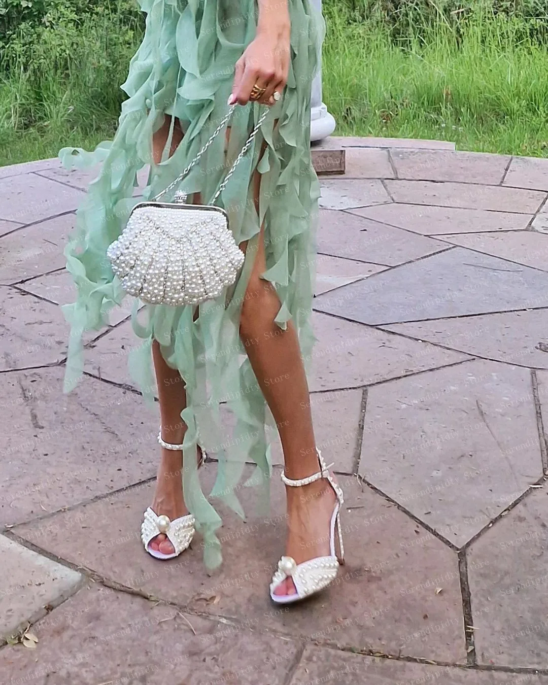 Spaghetti Straps Sage Green Chiffon Dresses For Women Elegant Women\'s Dresses For Party 2023 Summer Dresses With Tassels