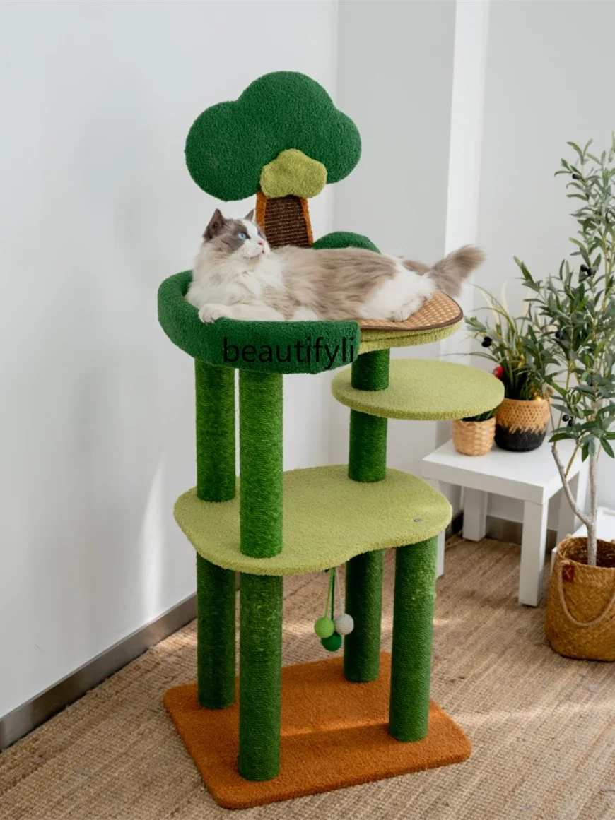 FG11Cat Nest Tree Cat Climbing Frame One Sisal Toy Climbing Frame Big Bed Luxury