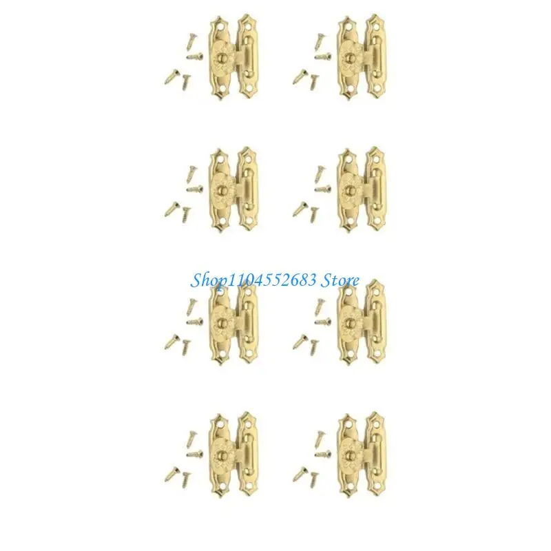 Y6GD 8 set vintage stijlen box lock en scharnieren handig voor projecten benodigdheden