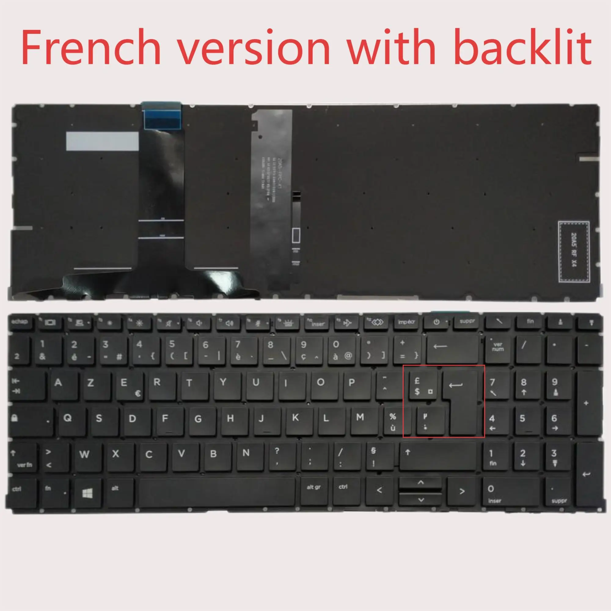 

650 G8 немецкая/французская клавиатура с подсветкой для HP ProBook 650 G8 650 G9 655 G9, для HP ZBook Power G7 G8 G9, французская немецкая клавиатура AZERTY