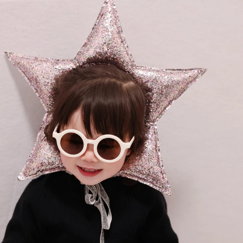 Handmade Glittered Star Headbands Hat Girl Crown Headwear Clip Crown Glittered Photo Props Halloween Party