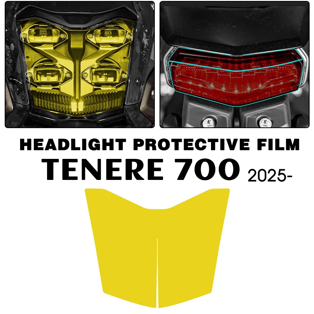 

2025 TENERE 700 TENERE 700 Защитная пленка для фар для YAMAHA T7 Tenere 700 T700, аксессуары, защитные наклейки для задних фонарей