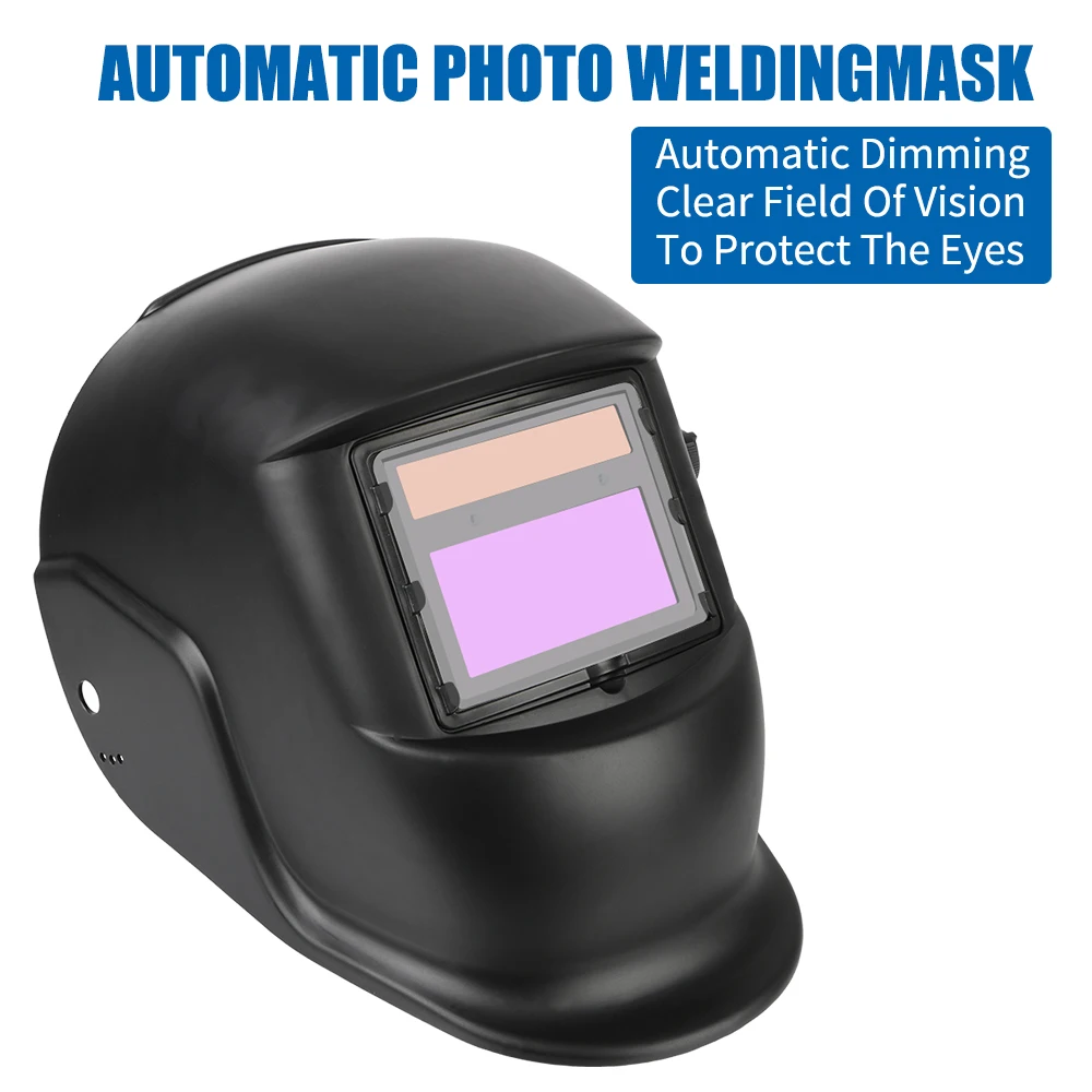 True Color Lens Auto Darkening Large View Solar Power Welder Mask Welding Helmet For Arc Weld Grind Cut