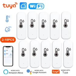 Tuya Smart WiFi Temperature And Humidity Sensor Indoor Thermometer Monitor For Home Automation Work With Alexa Google Assistant