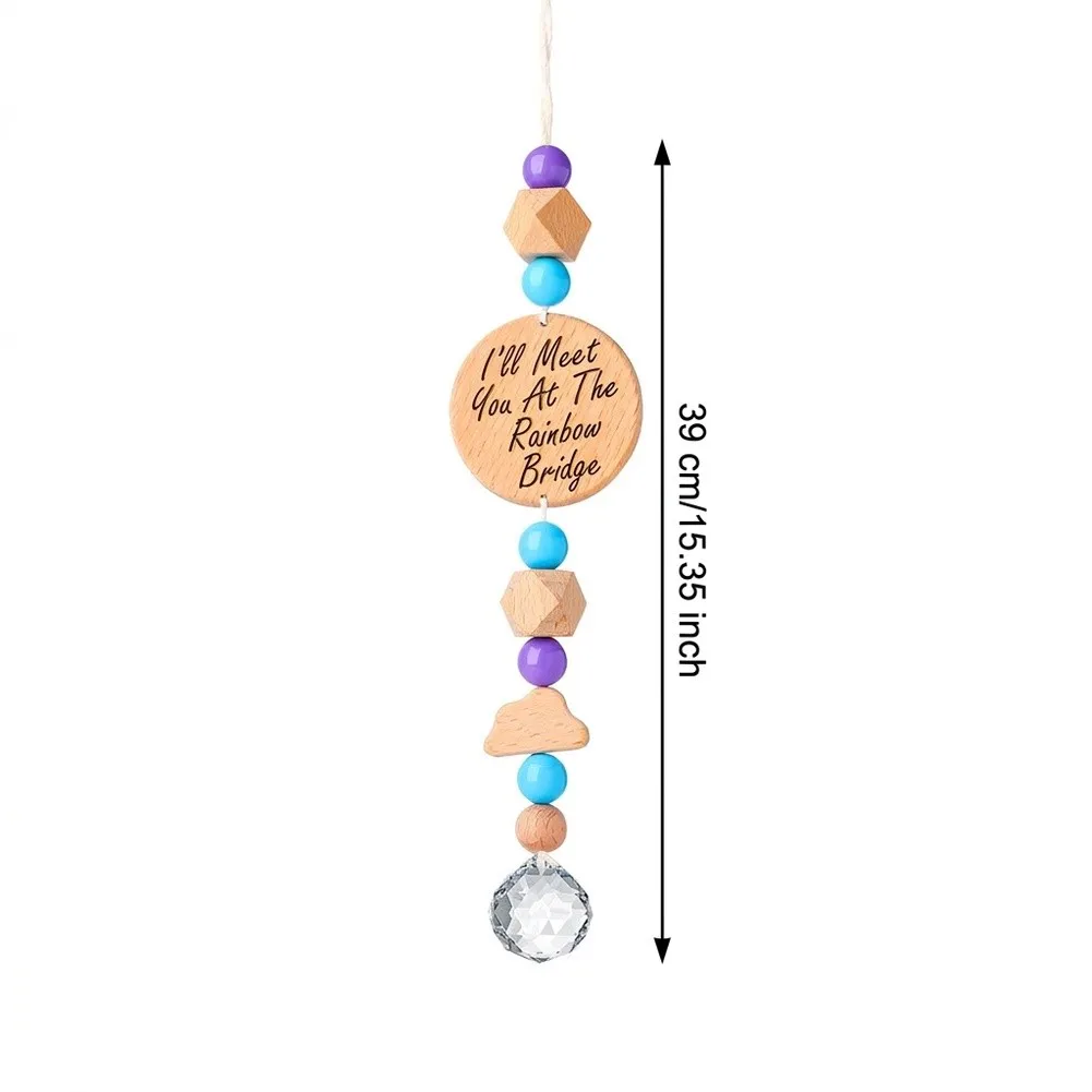 4Pcs Fantasy Pet Memorial Ornaments Handmade Sun Catcher Window Hanging Pendant Pet Loss Bereavement Sympathy Present Home Decor