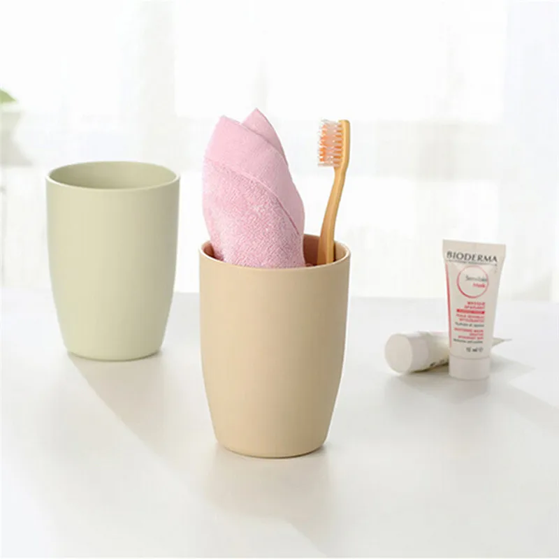 Simple Bathroom Sets Circular Cups Toothbrush Holder Cup Rinsing Cup Wash Tooth Mug 1PC COLOR RANDOM